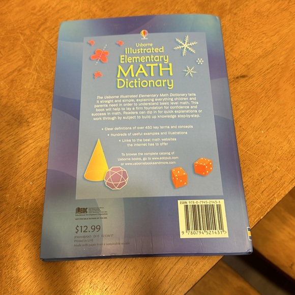 Usborne - Elementary Math Dictionary/Reference book - Like New - Picture 2 of 2
